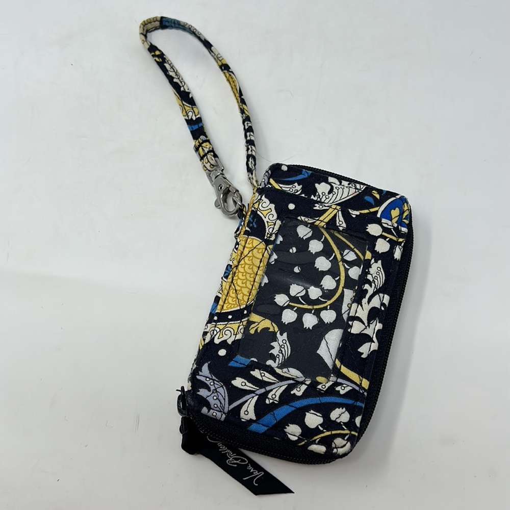 Vera Bradley Blue & Yellow Wristlet Wallet Excellent Condition - Picture 6 of 7